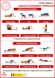 Cuida l'esquena. Exercicis d'estirament i potenciacio