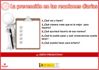 La prevención en las reuniones diarias