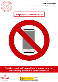 Evita los accidentes. teléfono móvil y manos libres