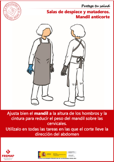 Salas de despiece y mataderos. Mandil anticorte