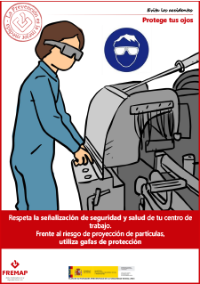 Evita los accidentes. protege tus ojos