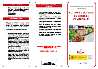 Recomendaciones para la prevención de riesgos en puesto de carrista en centros comerciales