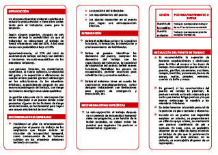 Adaptación transitoria para la reincorporación al trabajo en puestos con posturas forzadas de miembros inferiores