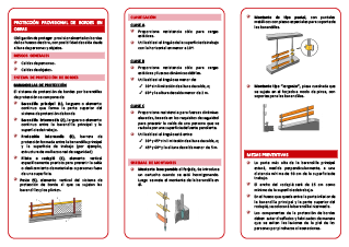 Protección provisional de bordes en construcción (barandillas)