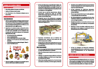Recomendaciones para la prevención de riesgos en trabajos en la vía pública con ocupación de calzada