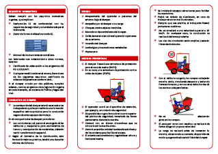 Riesgos y recomendaciones básicas de seguridad en el manejo del dumper o motovolquete