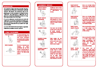 Operación de grúas. Ademanes de mando (une58000:2003)