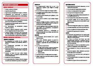 Recomendaciones para la prevención de riesgos en el manejo de herramientas