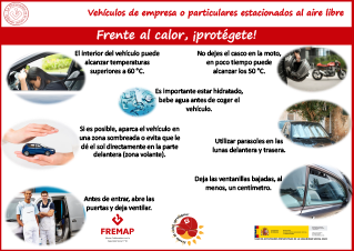 AGFI: CONDICIONES AMBIENTALES: CARTEL: VEHÍCULOS DE EMPRESA O PARTICULARES ESTACIONADOS AL AIRE LIBRE: ME-CAR-744
